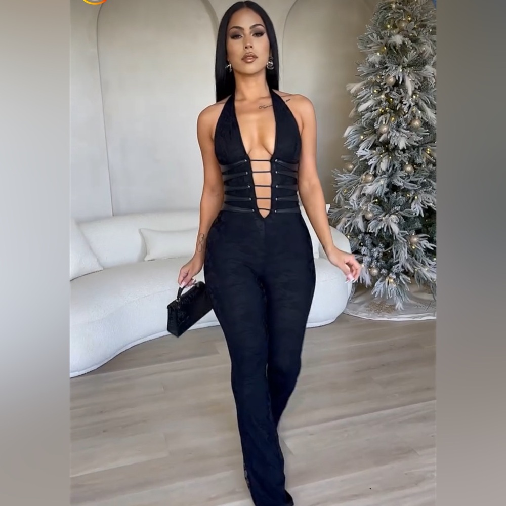 Black Lace Jumpsuit